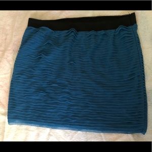 Blue pencil skirt